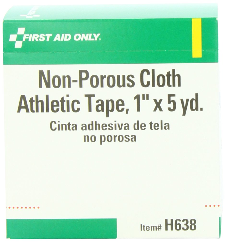 First Aid Only 1" X 5 Yd. Non-porous Cloth Athletic Tape Roll, 10-Count Box: Industrial & Scientific