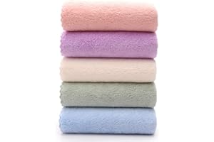 ABOOFAN 10pcs Coral Fleece Makeup Remover Washcloths Soft Reusable Face Cleansing Color Assorted style