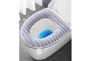 2 Pack Thicker Soft Toilet Seat Cover Pads, Toilet Seat Cushion Covers for Bathroom Washable and Warmer Toilet Lid Seat Cover