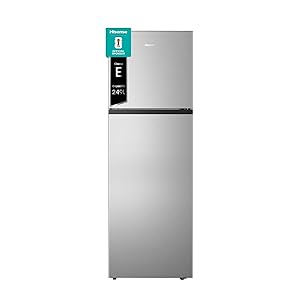 Hisense RT327N4ACE Frigorifero Doppia Porta a libera installazione Total No Frost, sistema di ventilazione Multi Air Flow, Larghezza 55 cm, Colore Inox, Capacità netta 249 L