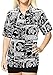 La Leela Blouses Button Up Hawaiian Shirt Womens Beach Collar Short Sleeves Swimsuit Red
