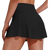 PINSPARK Tennis Skirts for Women Pleated Athletic Skort Lightweight Golf Skirts with Shorts Pocket Workout Pickleball