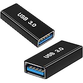 AIYEEN USB Female to Female Adapter (2 Pack), USB 3.0 Female to Type A Female 3.0 Coupler for Connecting Two USB Male Ends De