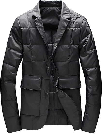 Amazon D Iizoo 軽量 テーラード ダウンジャケット メンズ 冬 ダウンブレザー ダウンスーツジャケット 防寒 アウター ビジネス カジュアル 暖かい コート ジャケット 通販
