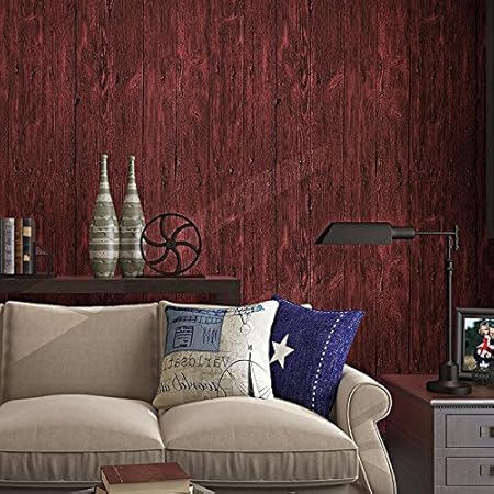 Liangruyi The Wood Grain Wallpaper Bedroom Roof Suspended Ceiling