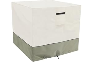 LSongSKY Air Conditioner Cover for Outside Units,Waterproof Heavy Duty Outdoor Air Conditioning Cover AC Protector,Fits Up to 32 x 32 x 36 Inches,Beige & Gray-green