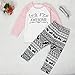 Efaster Toddler Baby Kids Girls Clothes T-shirt Pants Leggings Headband Outfits (5T)