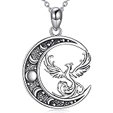 ZPMMPZ Moon Necklace for Women 925 Sterling Silver Crescent Pendant Moon Sun Star Jewelry Gifts