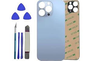 13 Pro Max Back Glass Replacement Compatible with iPhone 13 pro max with Pre-Installed Adhesive and Repairing Tool Kits(Blue)