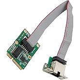 2.5 Gigabit Ethernet Mini PCI E Network Controller , PCI Express 10/100 / 1000 Mbps RJ45 LAN NIC Adapter Converter for Deskto