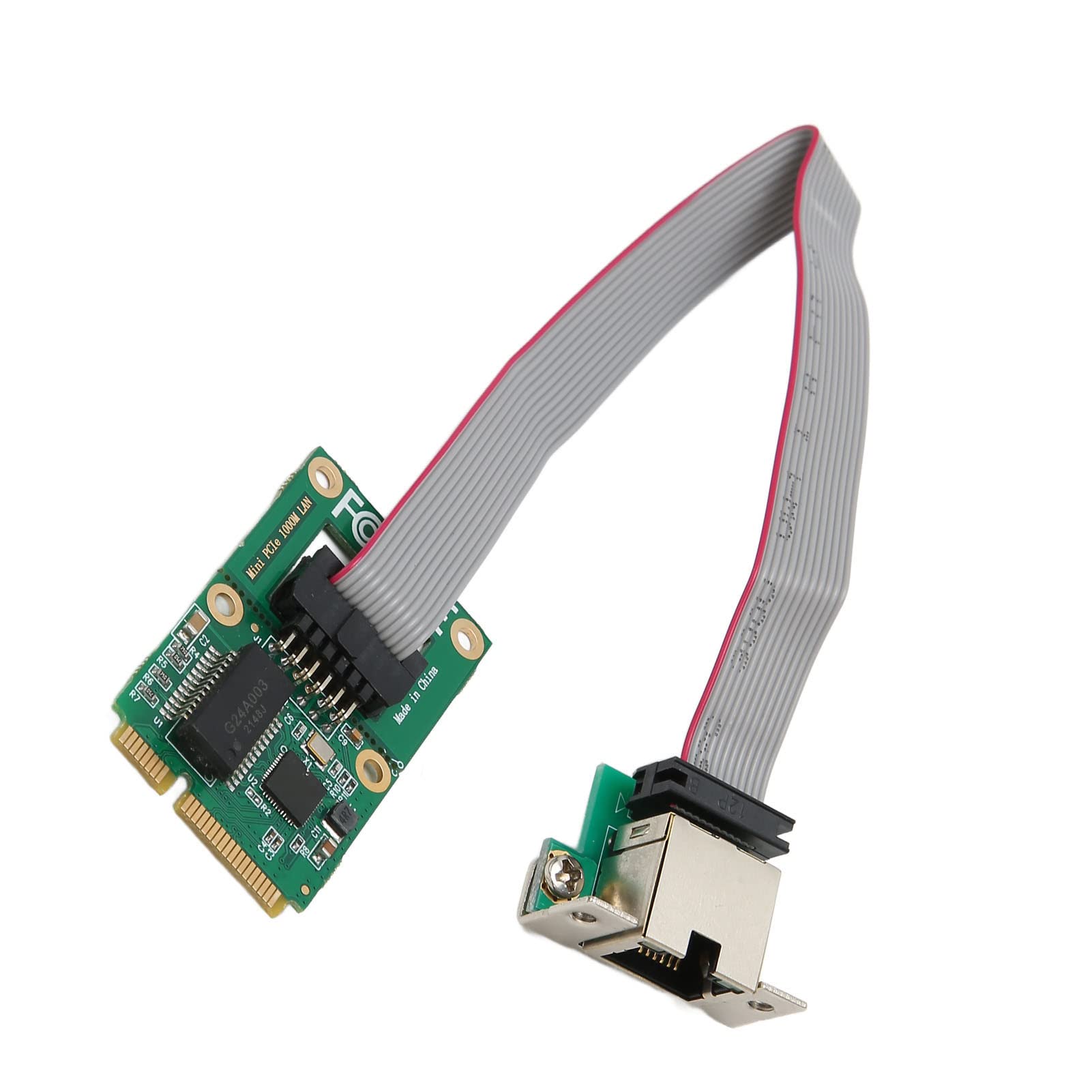 Mini PCIe Network Controller Card, 10/100/1000Mbps RJ45 LAN NIC Card, Supports IEEE 802.1Q VLAN Tagging, PCI-E Gigabit Ethernet Adapter for Desktop Computer