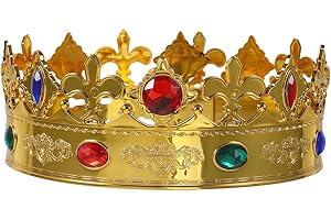 OUNONA Royal Boys and Girls Headwear Masquerade King Crown Hat Party Headdress Costume Crown Children's Royal King Headwear