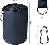 Vicloon Premium Large Peg Bag Navy Blue with Closing Cord and Hook view 2