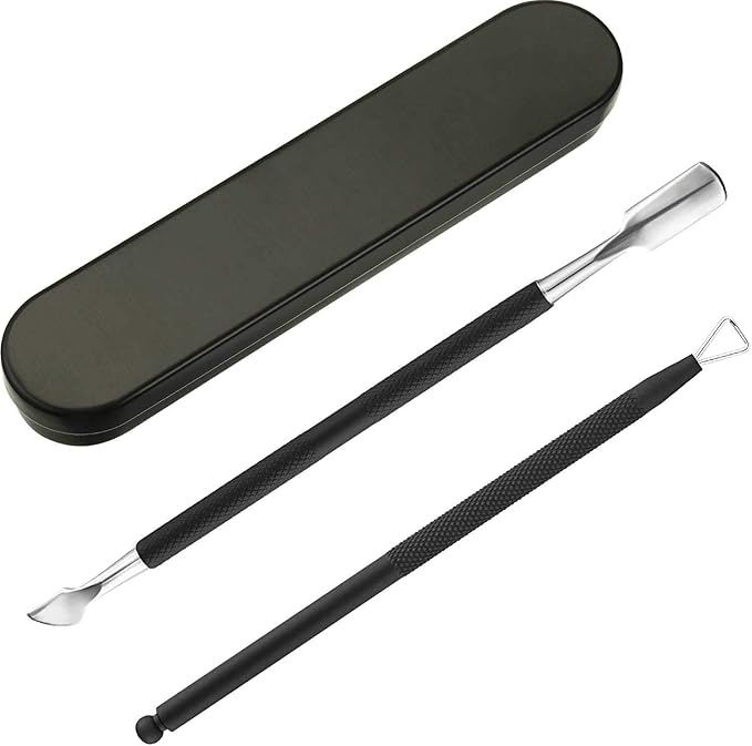 Cuticle Pusher Remover Kit, Stainless Steel Triangle Cuticle Peeler