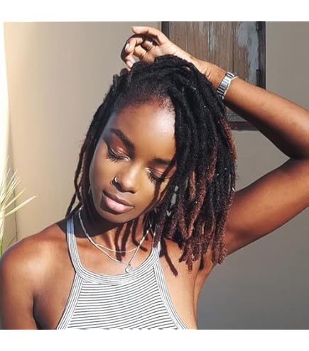 6Inch 100 Strands 0.6cm Locs Extensions Human Hair 100% Full Handmade Permanent Loc Extension Human Hair For Women/Men Can Be Dyed Bleached Curled (0.6cm Natual Black