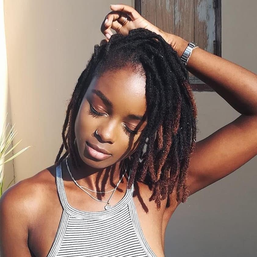 Photo 1 of 0.6cm 6 Inch Loc Extension Human Hair Thickness Natural Black Full Handmade Permanent Locs Can Be Dyed and Bleached for Women Men Kids Dreadlock Extensions Real Human Hair