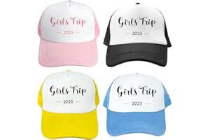 Ajgvf Girls Trip 2025 Hat for Women Girl Trip Pink Trucker Hat for Women