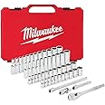 Milwaukee Electric Tools MLW48-22-9004 1/4In Ratchet & Socket Set - SAE & Metric