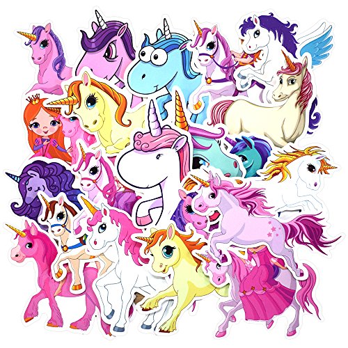 50 Pcs Unicorns Laptop Stickers, Car Bumper Stickers for Motorcycle Luggage Vinyl Graffiti Bomb Decal Skateboards Snowboard Awesome Travel Sticker Pack