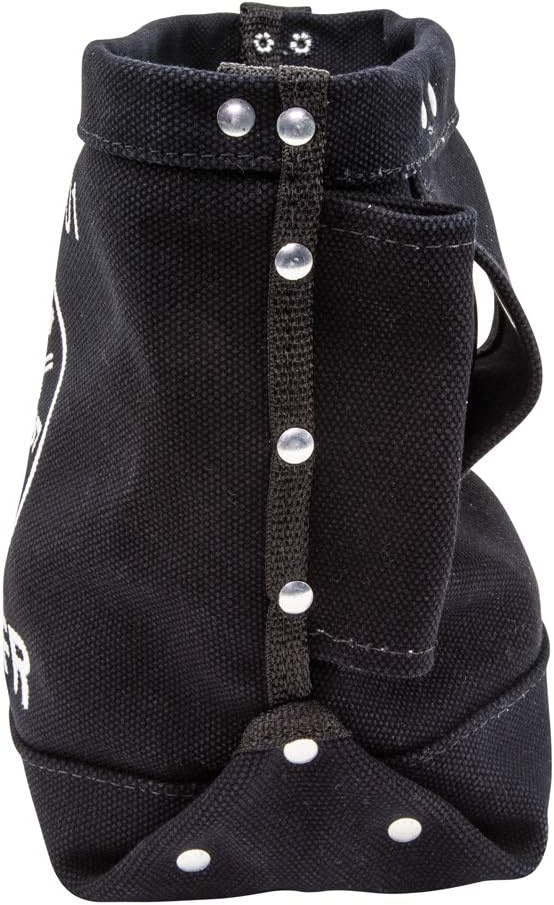 Klein Tools 5416TFR Tool Bag, Flame Resistant Canvas Bag for Bolt Storage with Double Reinforced Bottom and Tunnel Connect, 5 x 10 x 9-Inch - - 