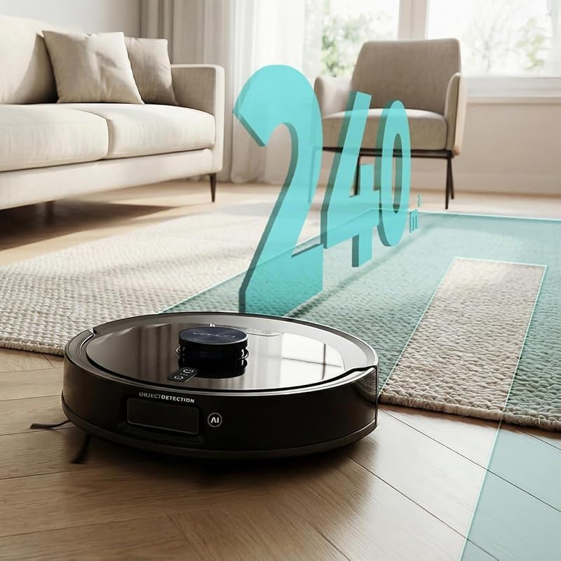 Saugroboter mit Wischfunktion Conga M90 Dark, 25.000 Pa