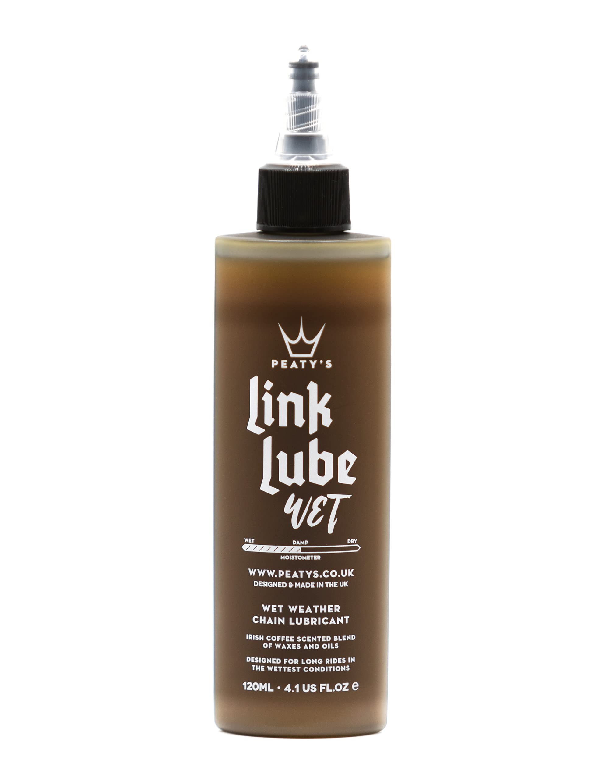 Peaty's LinkLube Wet Weather Bike Chain Lube - Bike Chain Oil for MTB, Road & Gravel, Readily Biodegradable Lubricant Oil, Corrosion Protection, Ultra-Smooth Drivetrain in Wet Conditions, 120ml