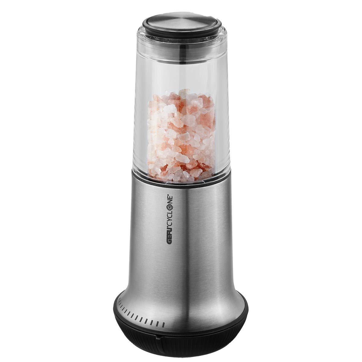 GEFU X-PLOSION® Salt or Pepper Mill L – Cyclone® Ceramic Grinder, 16-Level Adjustment, Stainless Steel, Airtight Lid