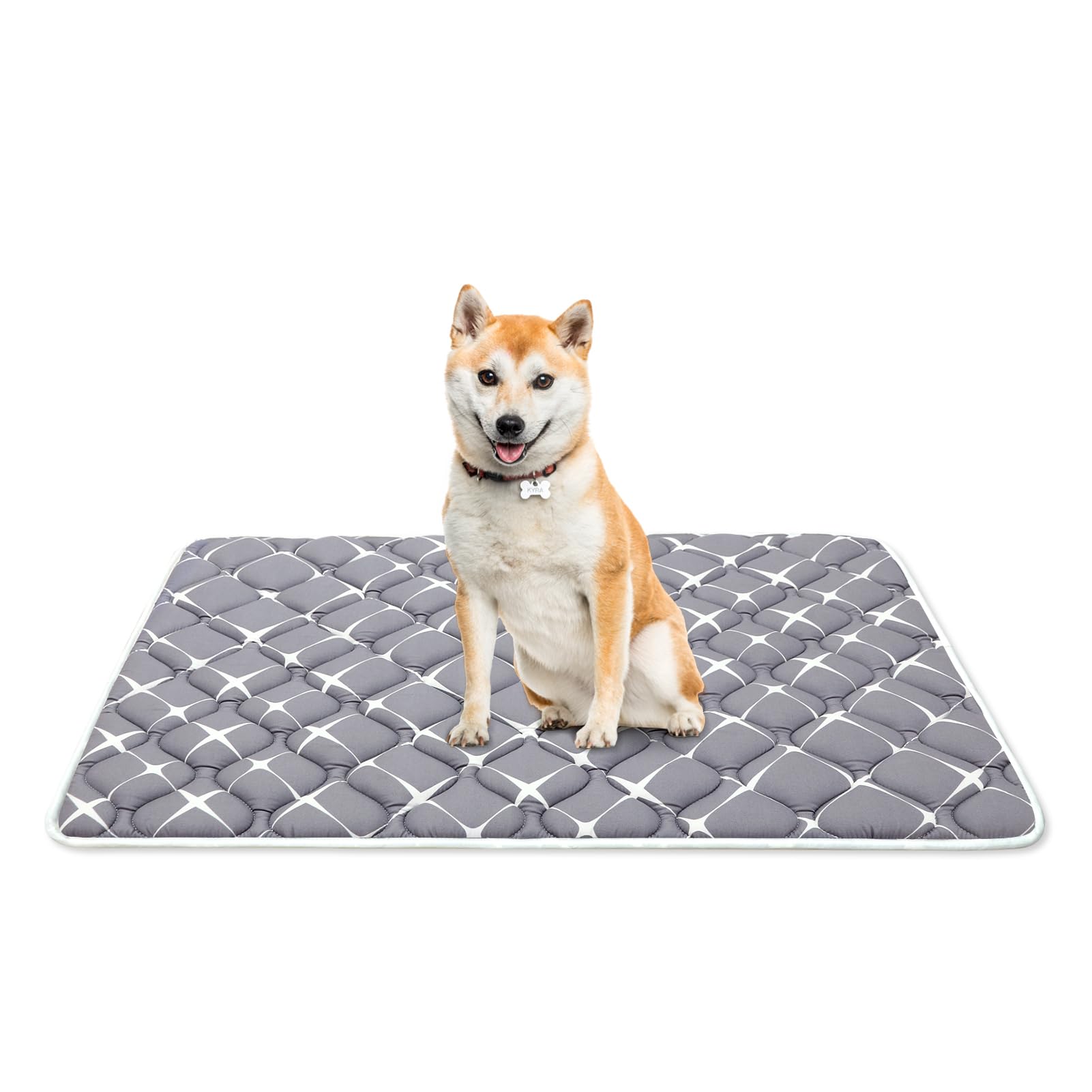 Photo 1 of Bubble bear Dog Crate Mat - Ultra Soft, Washable & Anti-Slip Kennel Pad for Small/Medium/Large Dogs, Dark-Hued to Hide Stains (30"x19")