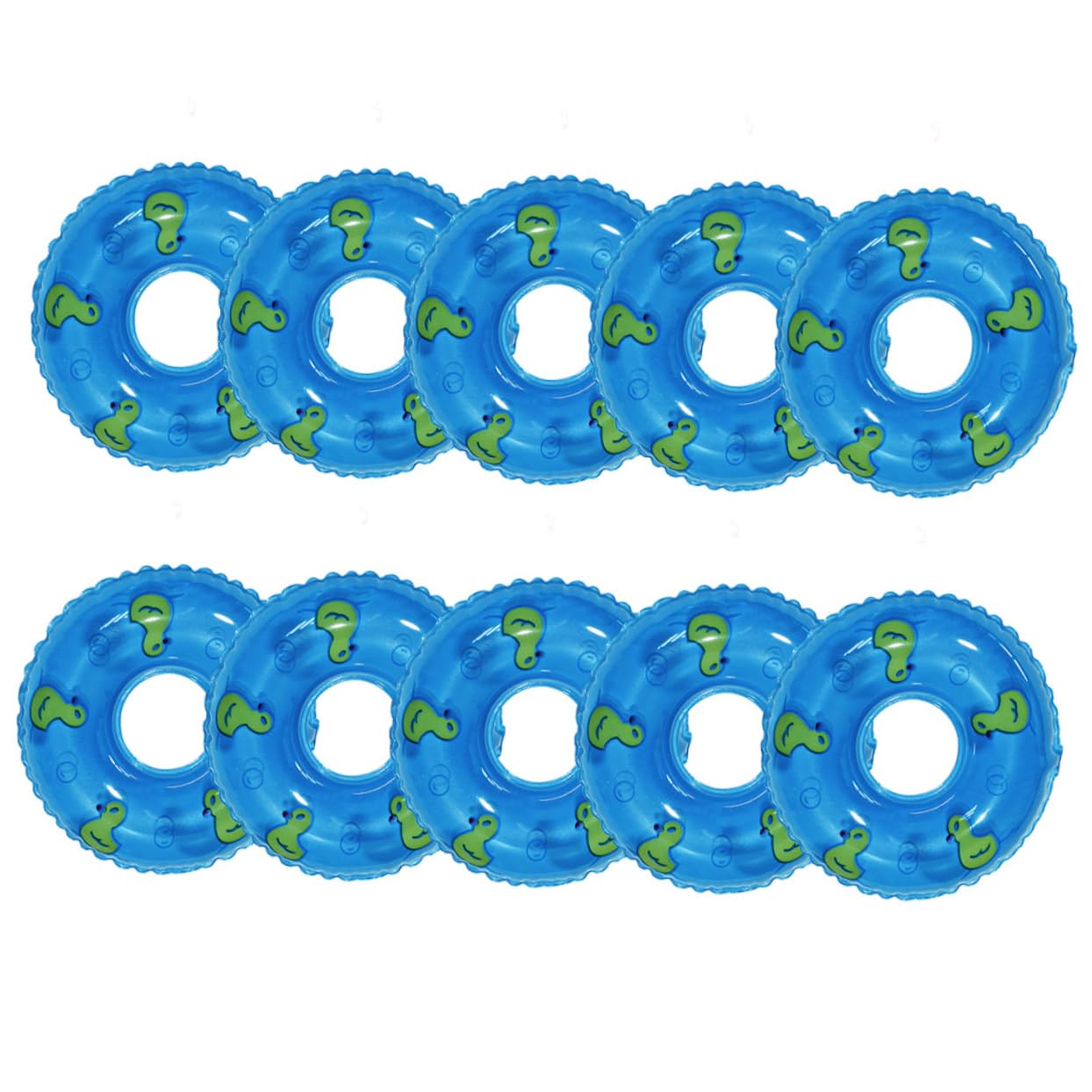 ibasenice 10pcs Duckling Swimming Ring: Dollhouse Swim Rings Model Swimming Rings for Kids Beach Toys Tiny Swim Rings