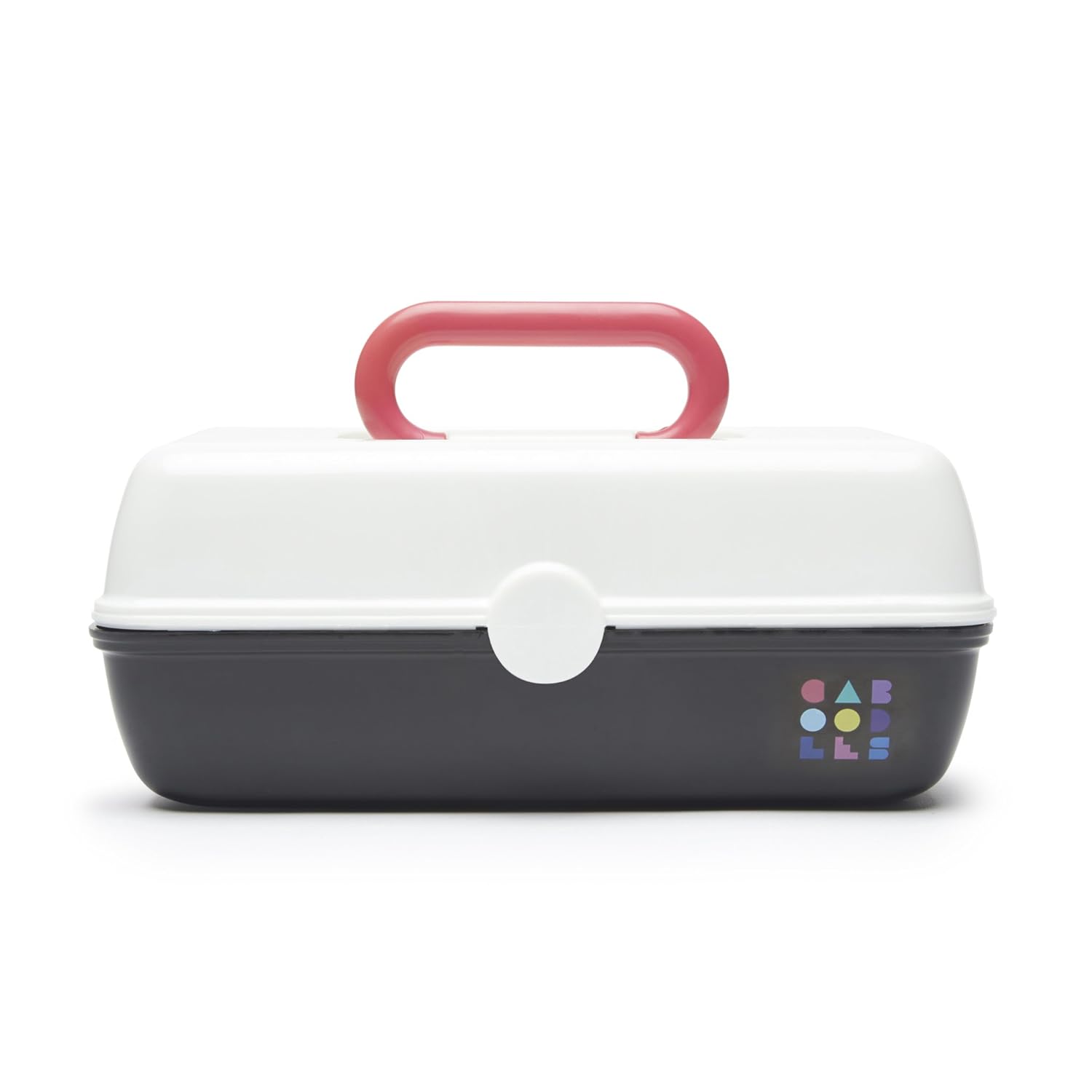 Caboodles Pretty in Petite White Lid and Black Base Vintage Case, 1 Pound
