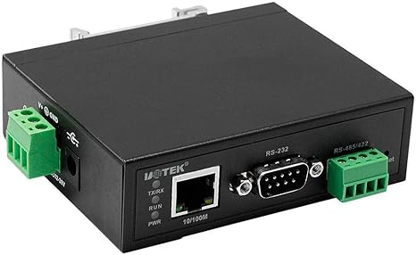 Amazon Com Utek Ut 6001 1 Port 10 100m Rs 232 485 422 Serial Ethernet Switch Modem Server Computers Accessories