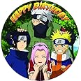 7.5 Inch Edible Cake Toppers – Anime Ninja Inspired Birthday Party Collection of Edible Cake Decorations