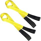 Lift Sling Straps, JCHL 6.5'X2 Heavy Duty Flat Eye Lift Sling 13,000 lbs Capacity Lifting Straps Nylon Tree Saver Recovery Strap Web Sling Winch Strap 2-Pack