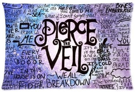 JSYOUDF Cotton linen sofa decorate gifts the pillow cushion for leaning on, Pierce veil 20"x30" pillowcase. (One side)