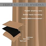 Aspire Homeware Blackout Curtains Beige Eyelet 90x72 2 Panels Thermal</n> view 4