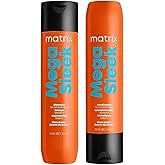 Matrix Smoothing Shampoo and Conditioner Set, Mega Sleek Controls Frizz Leaving Hair Smooth & Shiny, Nourishes with Shea Butt