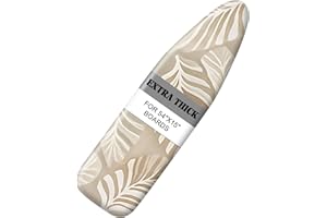 SEEWAN Ironing Board Cover 15"x54", Standard Size Replacement Iron Board Covers with Thick Padding, Heavy Duty Non-Slip Board Cover Fitted with Elastic Edges and Velcro Straps