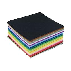 42pcs Felt Fabric Sheet 4"x4" Assorted Color DIY