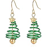 Just Follow Alloy Christmas Tree Earrings for Women Festive Holiday Dangle Drop Earrings for Christmas Party