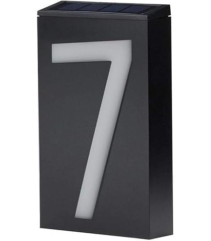 2026 New Solar Powered 9 Inch House Numbers Sign – LED Illuminated Address Plaque With Smart Dusk-to-Dawn Sensor, No-Drill Adhesive Or Screw Mount, IP65 Waterproof