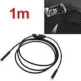 OriGlam 5.5mm Android Endoscope Micro USB Endoscope, Waterproof Android Borescope Endoscope Camera, OTG Micro USB Inspection Camera Snake Camera With 6 Adjustable LEDs 1M Cable for Android & PC