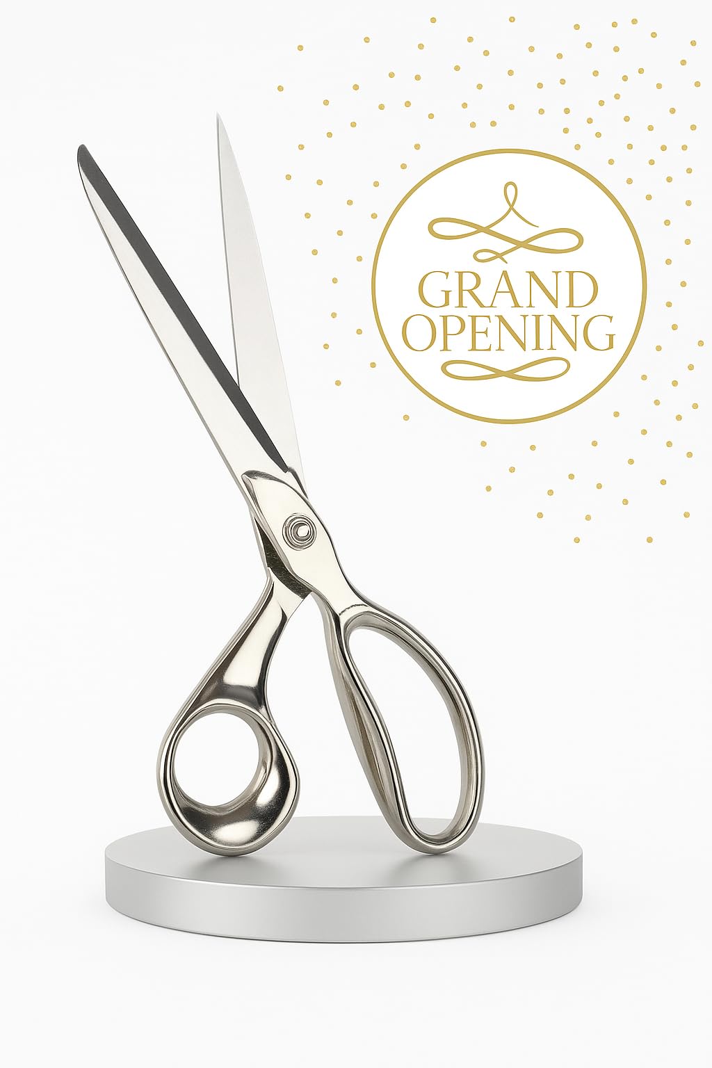 Photo 1 of 11 Inch Silver Scissors for Grand Opening – Heavy Duty Silver Ribbon Cutting Shears for Special Events Inaugurations Ceremonies Sharp Stainless Steel Scissors Argent Best Shears for All Purposes