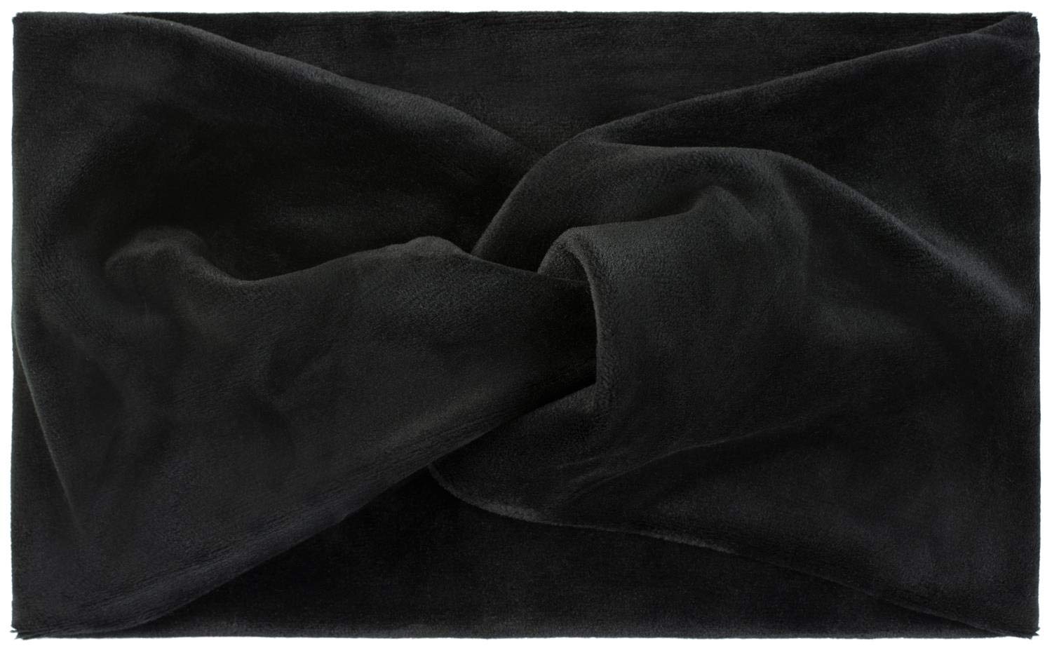 styleBREAKER women velvet-look headband with twist knot, hairband 04026040, Colour:Black