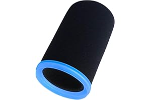 RhymKawa SM7b Foam Cover for Shuer SM7B, MV7 POP Filter RK345 Replacement, Windscreen with Colored Retaining O-Ring Identified Seat (Blue)