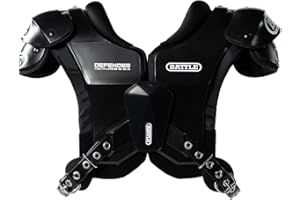 Battle Sports Defender Football Shoulder Pads – The Lightest, Most Protective in Its Class – Aerospace Grade Materials, Venti