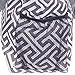 Womens Greek Key Beach Tote Bag (Grey & White)