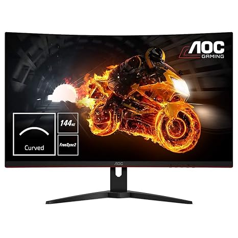 AOC Gaming C32G1 80 cm (31,5 Zoll) Curved Monitor (FHD, HDMI, 1ms Reaktionszeit, DisplayPort, 144 Hz, 1920 x 1080 Pixel, Free