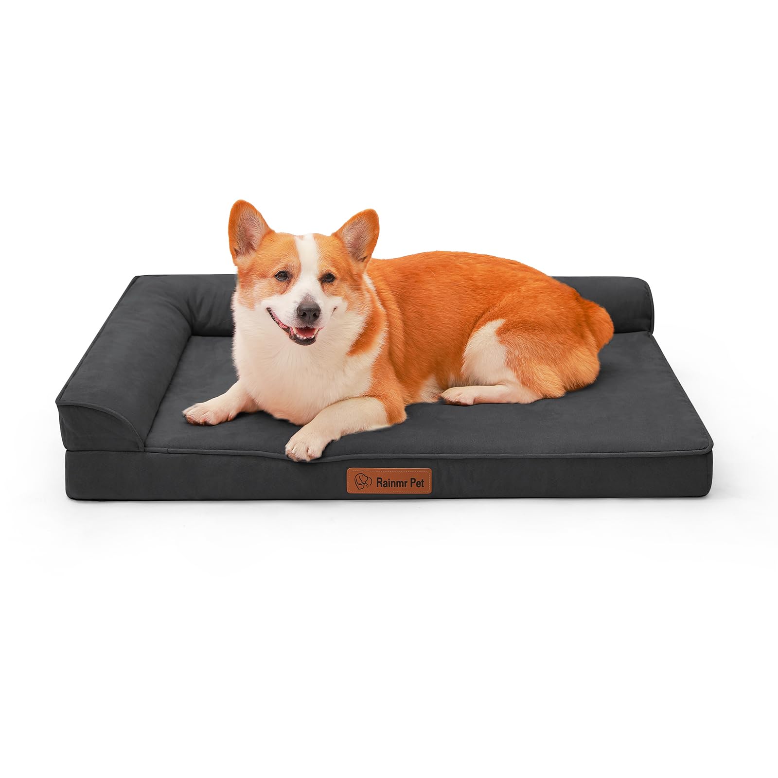 Photo 1 of Rainmr Orthopedic Dog Beds Large Sized Dog, Memory Foam Pet Bed for Medium and Large Dogs, Removable and Washable Microsuede Cover, TPU Waterproof Liner, Nonskid Bottom, 36x27x6 Inches, Dark Grey