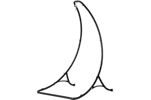 ANOW Heavy Duty Hammock Chair Swing Stand Only, Hanging Chair Stand for Outside, Max 400 Lbs, Black
