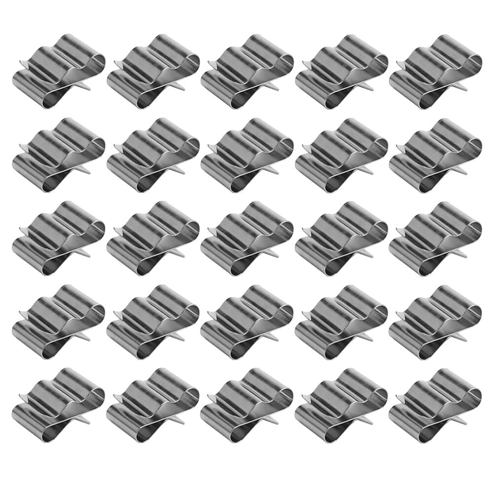 ULTECHNOVO 50Pcs Solar Panel Cable Clips, Stainless Steel Panel Wire Clips Boat Trailer Frame Wiring Clips Cable Clamp